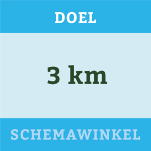 0 km tot 3 km in 6 weken (2x per week)