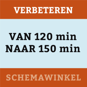 van 120 naar 150 in 24 weken (3x per week)