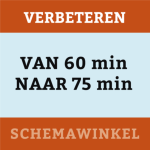 van 60 naar 75 in 24 weken (2x per week)